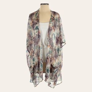Pins & Needles Urban Outfitters Sheer Kimono Cardigan Floral Boho One Size NWT